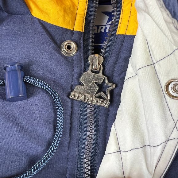 VTG 90s Starter Notre Dame Fightin Irish Jacket Extra Large Full Zip Puffer Coat - Picture 7 of 15